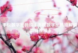 手机数字密码锁（手机数字密码锁解锁教程视频）