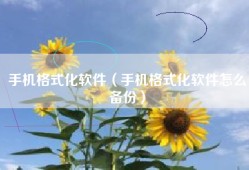 手机格式化软件（手机格式化软件怎么备份）